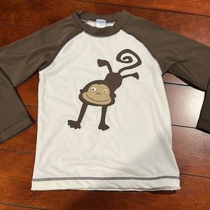 NWT Gymboree Monkey long sleeve Rash guard UPF 50+ Size 5T